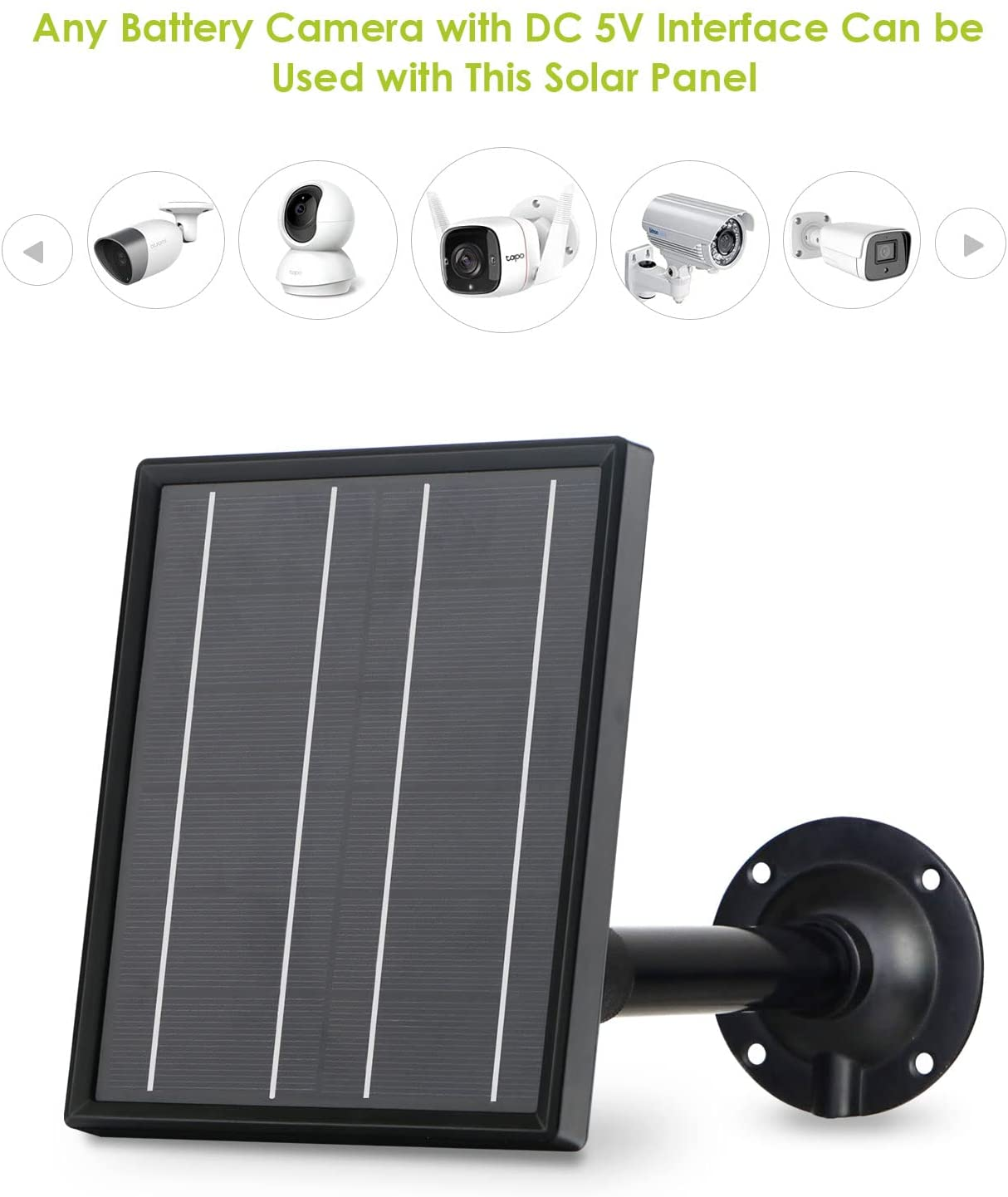 ALLPOWERS 5V 3,5W zonnepaneelset voor buitenbeveiligingscamera