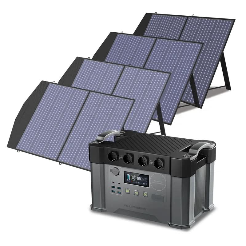 ALLPOWERS Zonnegeneratorset 2400W (S2000 Pro + SP027 100W zonnepaneel)