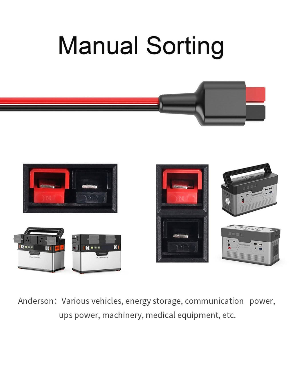 ALLPOWERS Anderson Solar Connector Adapterkabel