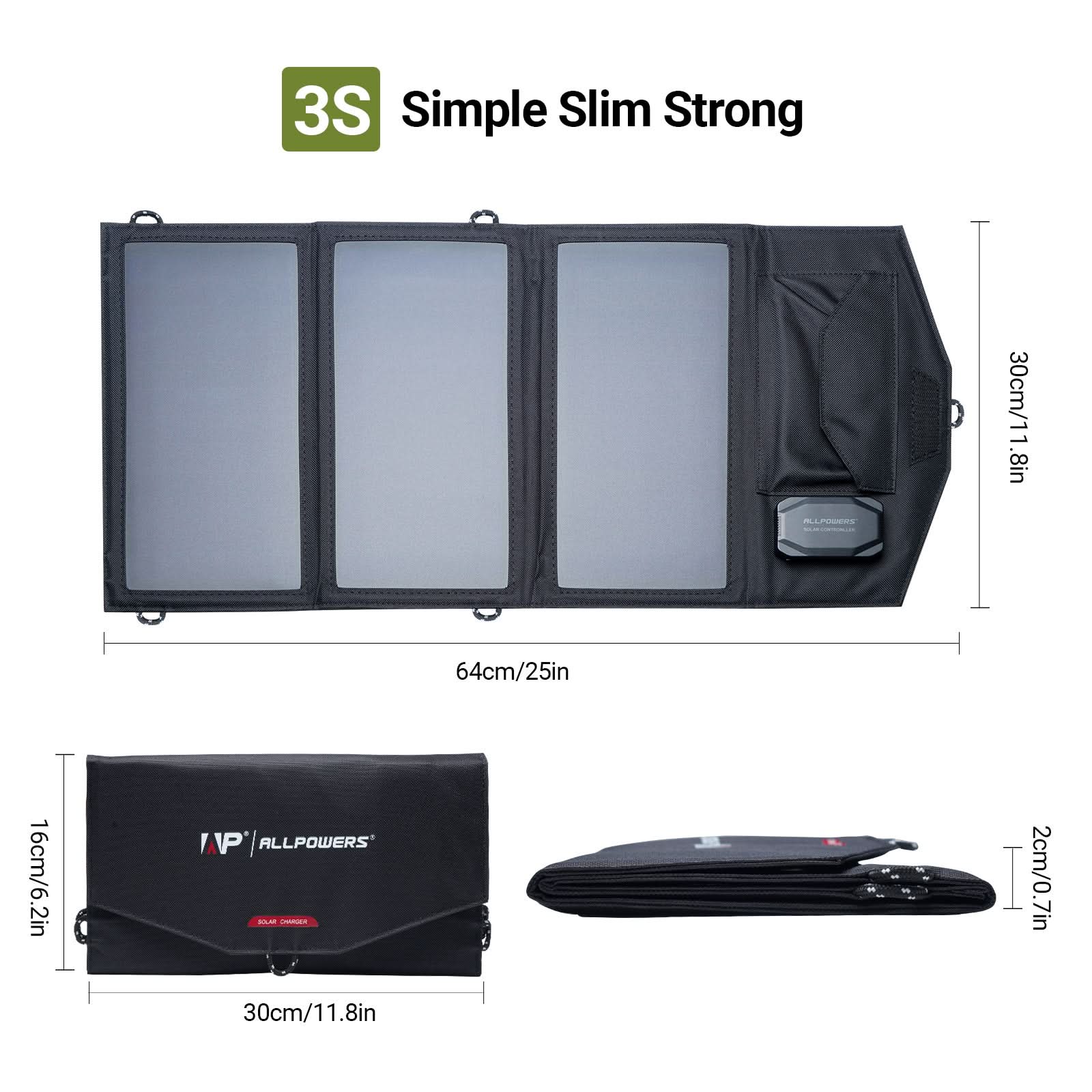 ALLPOWERS 18V 21W Zonnepaneel