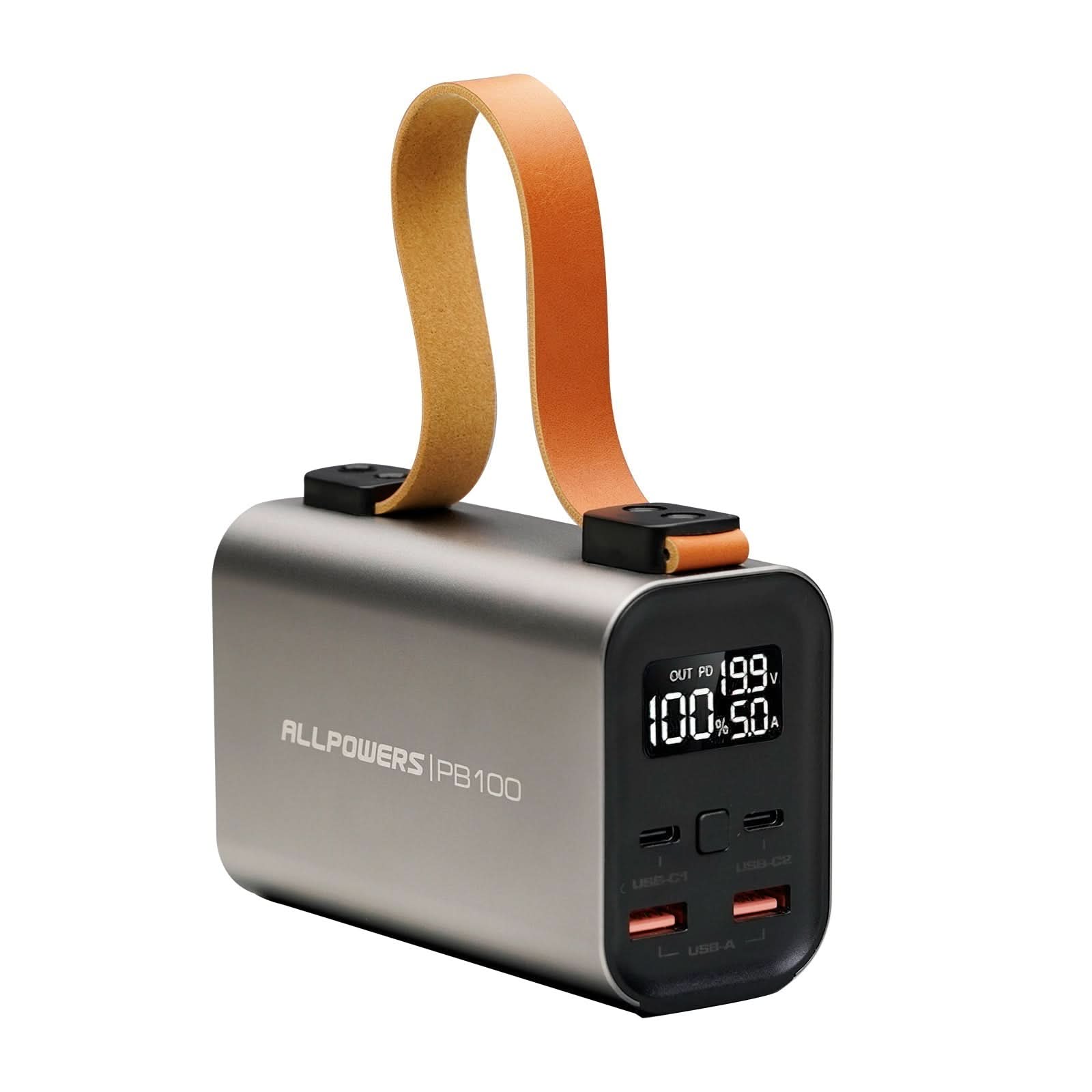 ALLPOWERS PB100 draagbare powerbank 100W 24000mAh met SP001 5V 21W zonnepaneel
