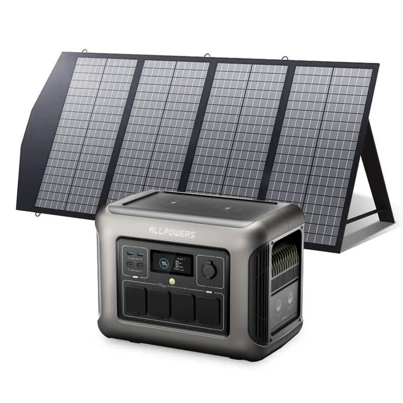 ALLPOWER Zonnegeneratorset 1800W (R1500 + SP029 140W zonnepaneel)