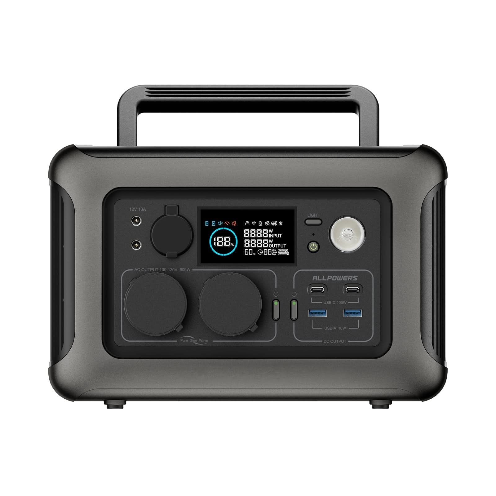 ALLPOWERS Zonnegeneratorkit 600W (R600 + SOLAX SE100 100W Zonnepaneel)