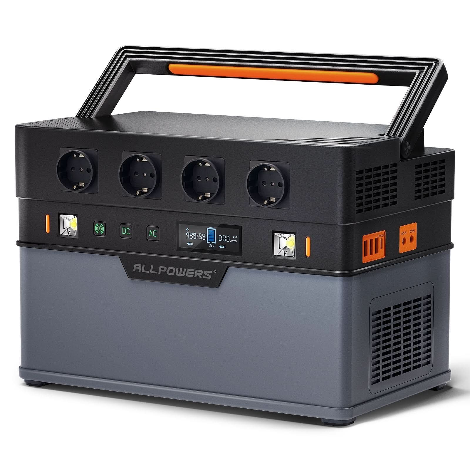 ALLPOWERS Zonnegeneratorset 1500W (S1500 + SP033 200W zonnepaneel)