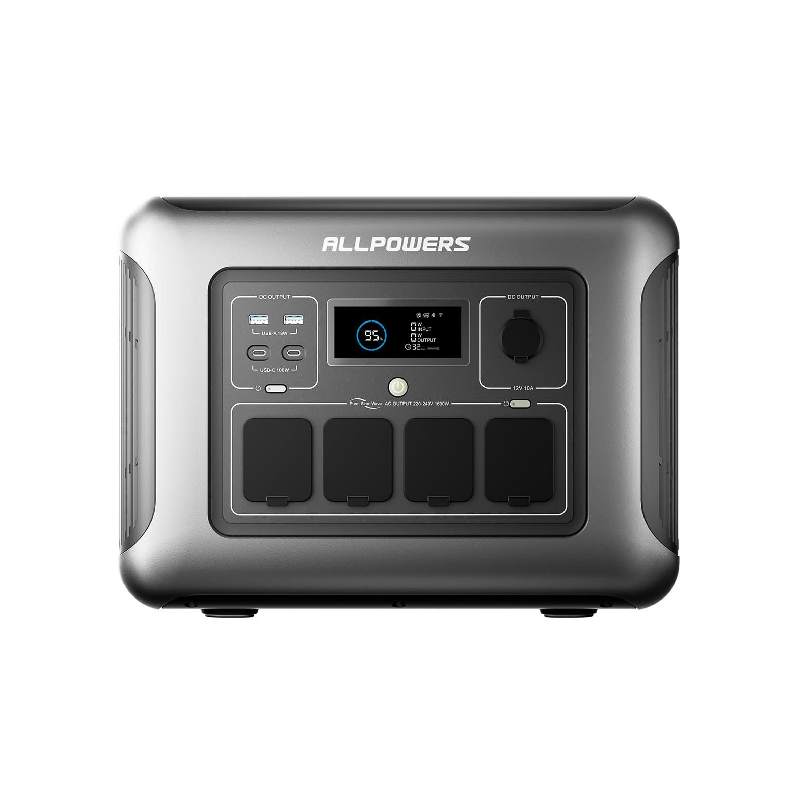 ALLPOWER Zonnegeneratorset 1600W + 140W (R1500 LITE + SP029 140W zonnepaneel)