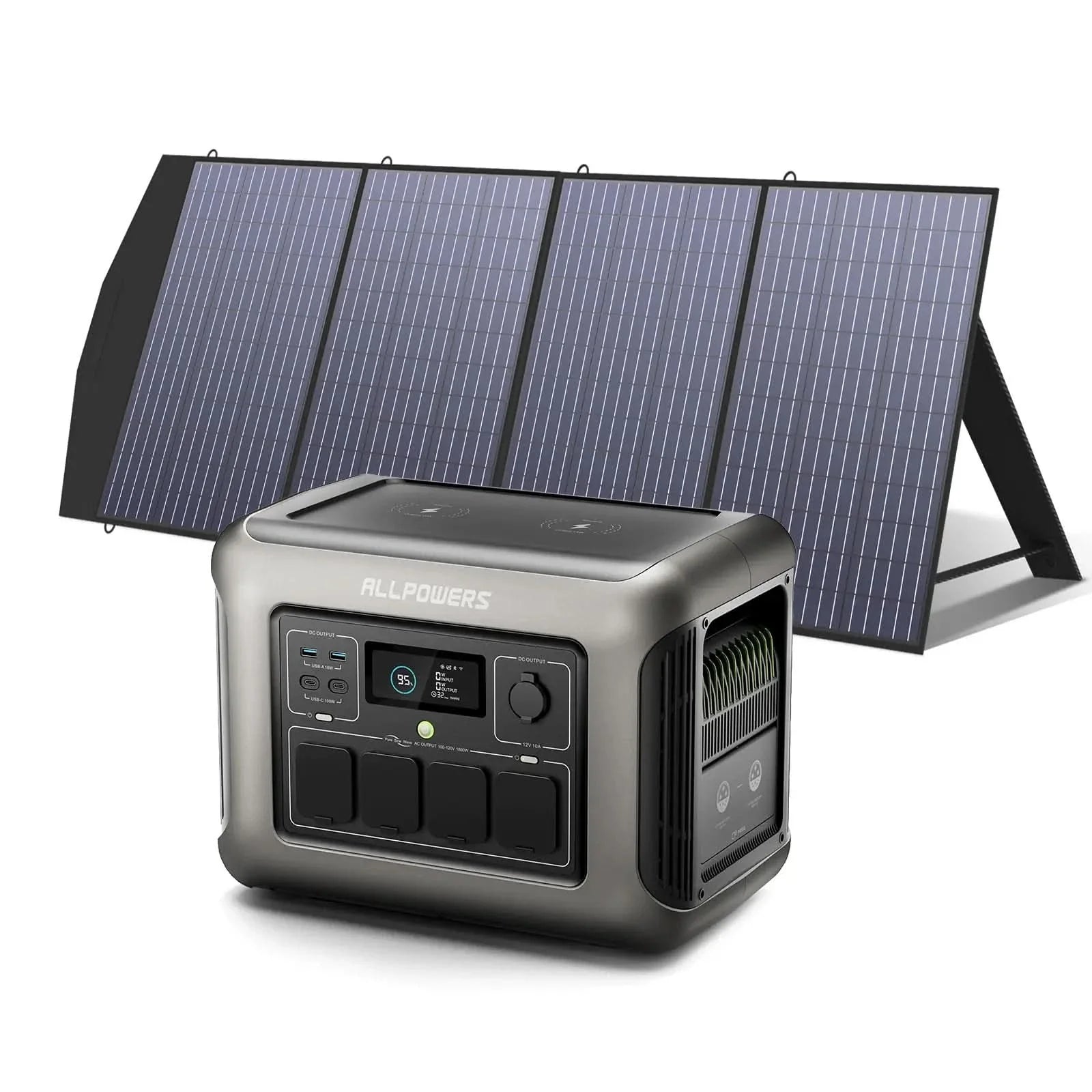 ALLPOWER Zonnegeneratorset 1600W + 200W (R1500 LITE + SF200 200W zonnepaneel)