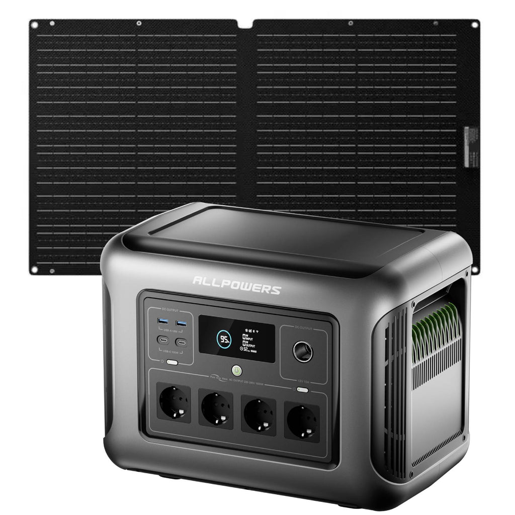 ALLPOWERS R1500 LITE + SOLAX SE100 100W  zonnepaneel Zonnegeneratorset 1600W