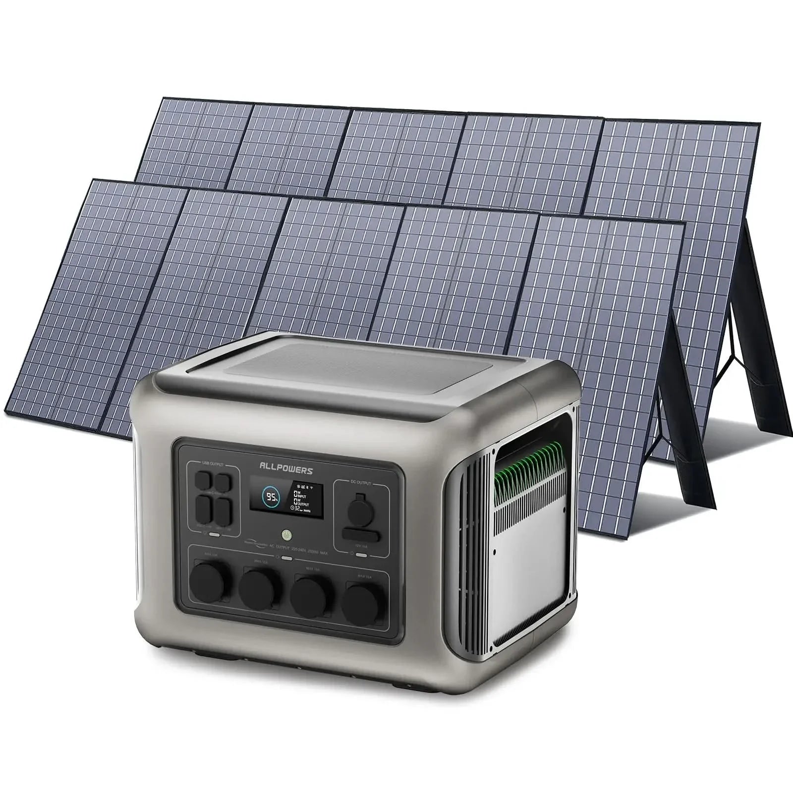 ALLPOWERS Zonnegeneratorset 2500W (R2500-V2 + SP037 400W zonnepaneel)