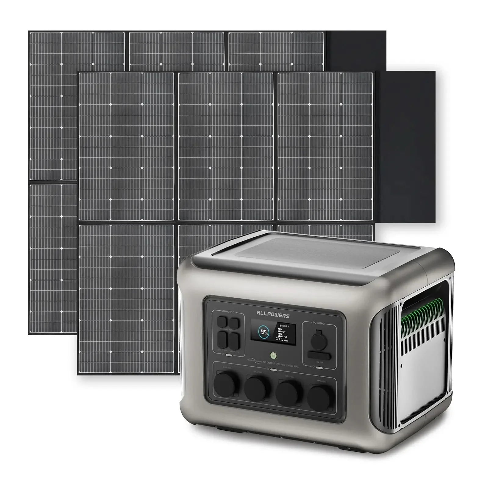 ALLPOWERS Zonnegeneratorset 2500W (R2500-V2 + SP039 600W zonnepaneel)