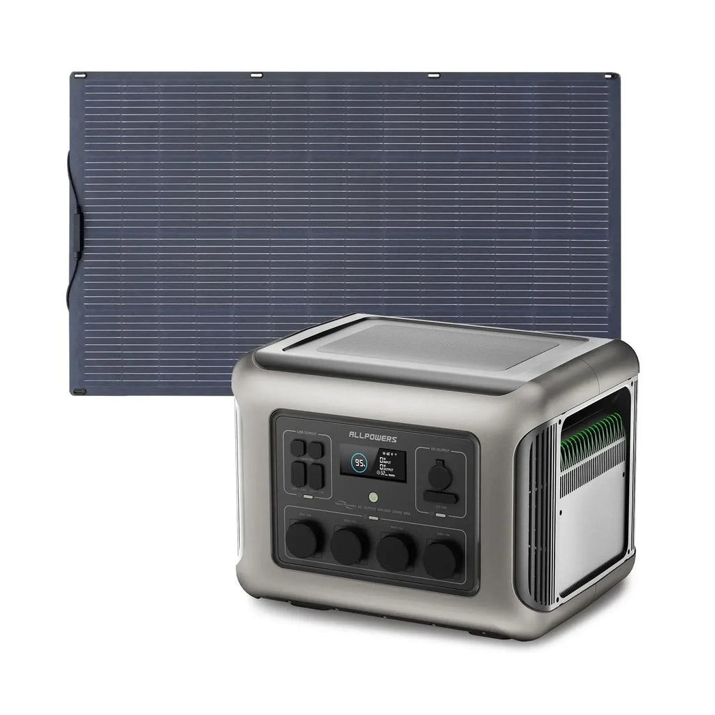 ALLPOWERS Zonnegeneratorset 2500W (R2500-V2 + SF200 200W flexibel zonnepaneel)
