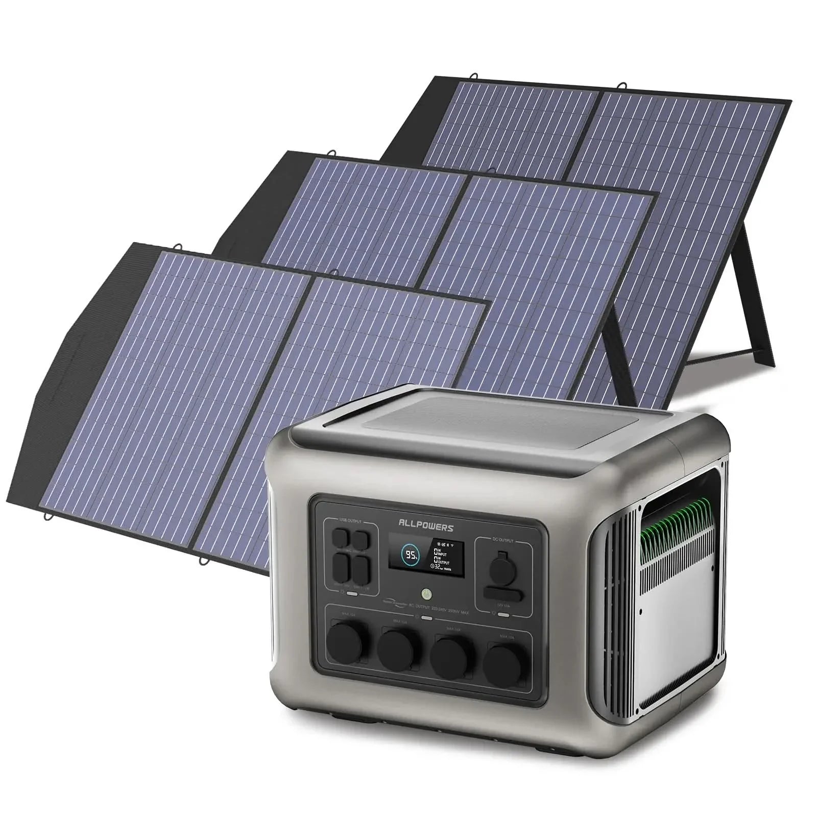 ALLPOWER Zonnegeneratorset 2500W (R2500-V2 + SP027 100W zonnepaneel)