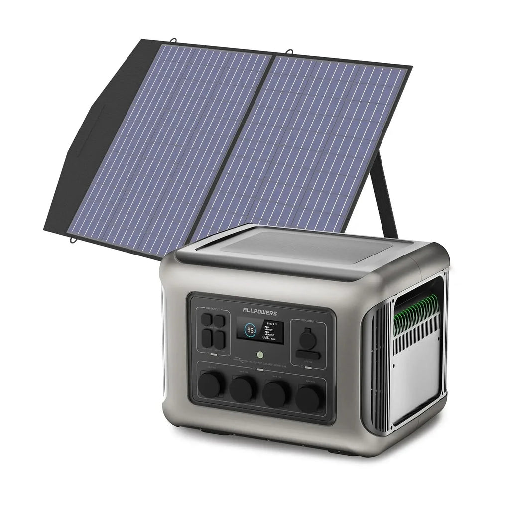 ALLPOWER Zonnegeneratorset 2500W (R2500-V2 + SP027 100W zonnepaneel)