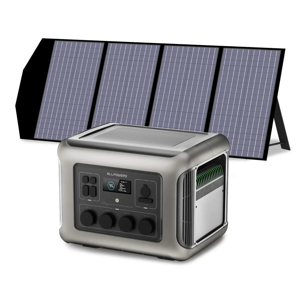 ALLPOWERS Zonnegeneratorset 2500W (R2500-V2 + SP029 140W zonnepaneel)