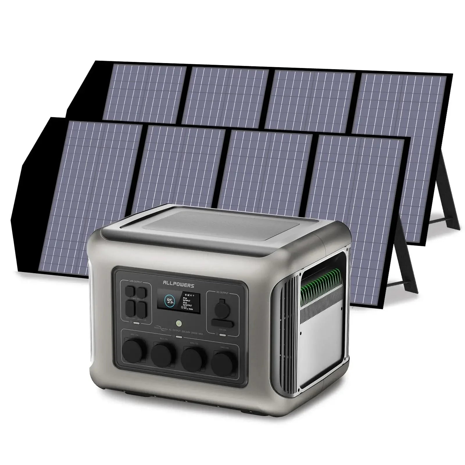 ALLPOWERS Zonnegeneratorset 2500W (R2500-V2 + SP029 140W zonnepaneel)