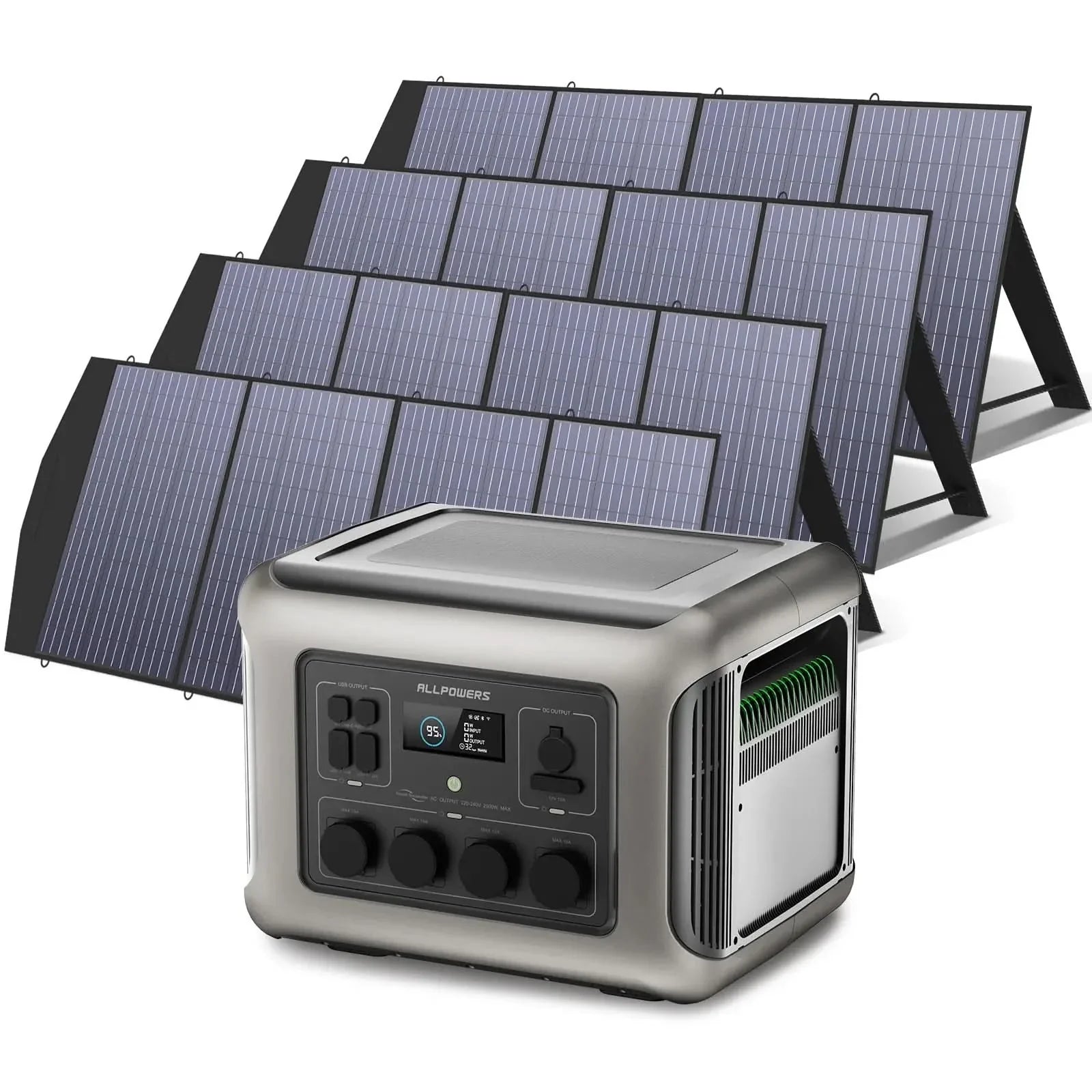 ALLPOWERS Zonnegeneratorset 2500W (R2500-V2 + SP033 200W zonnepaneel)