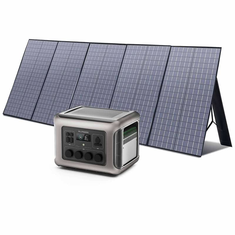 ALLPOWERS Zonnegeneratorset 2500W (R2500-V2 + SP037 400W zonnepaneel)