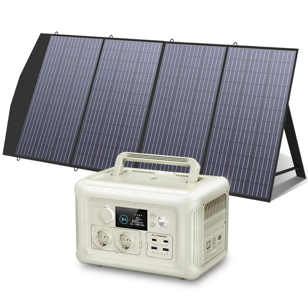 ALLPOWERS Zonnegeneratorset 600W (R600 + SP033 200W zonnepaneel)