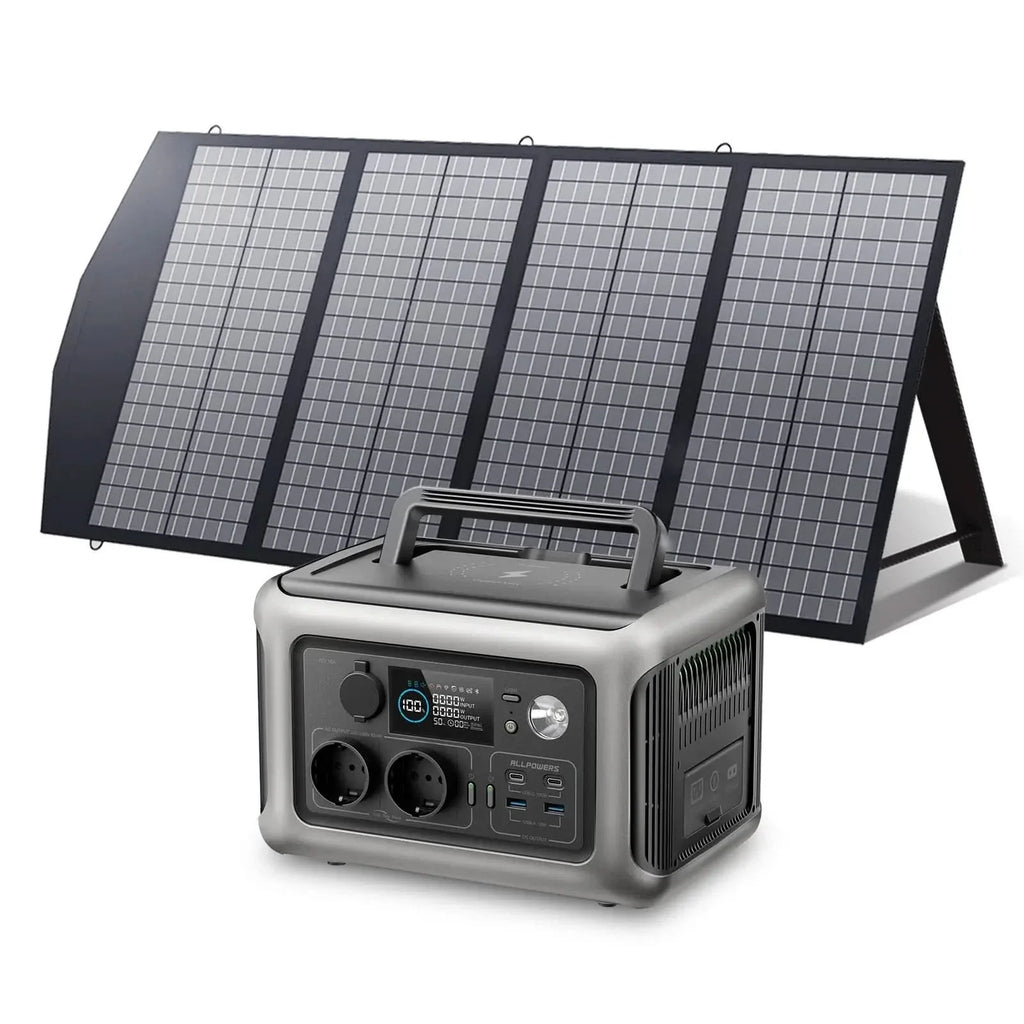 ALLPOWERS Zonnegeneratorset 600W (R600 + SP029 140W zonnepaneel)