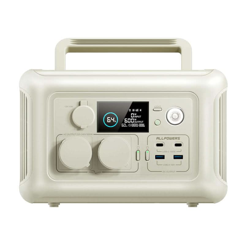 ALLPOWERS Zonnegeneratorset 600W (R600 + SP033 200W zonnepaneel)
