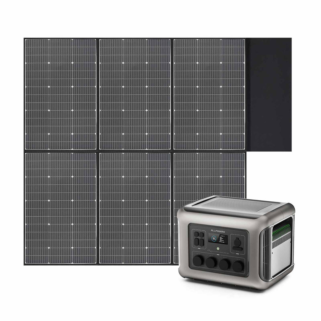 ALLPOWERS Zonnegeneratorset 2500W (R2500-V2 + SP039 600W zonnepaneel)