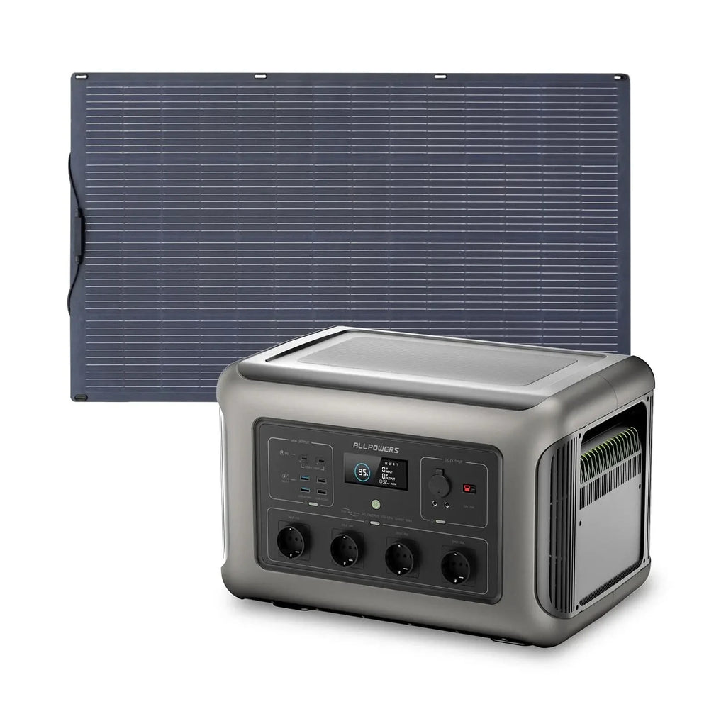 ALLPOWERS Zonnegeneratorset 3500W (R3500 + SF200 200W flexibel zonnepaneel)
